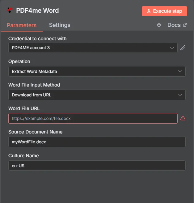 Extraer metadatos de un documento de Word